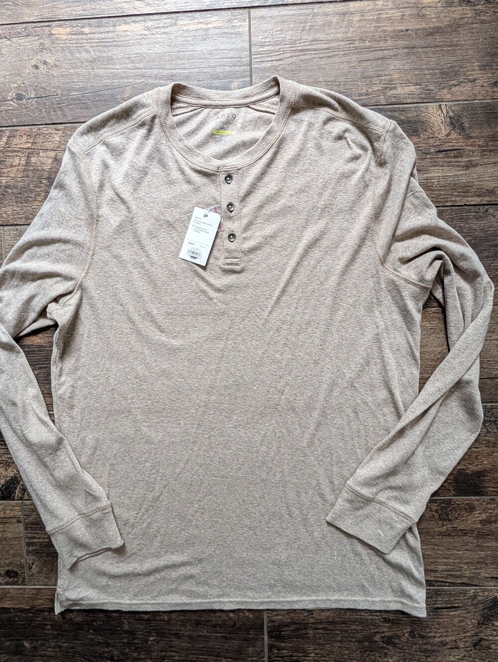 Apt. 9 Henley Pullover Mens 2XLT New With Tags
